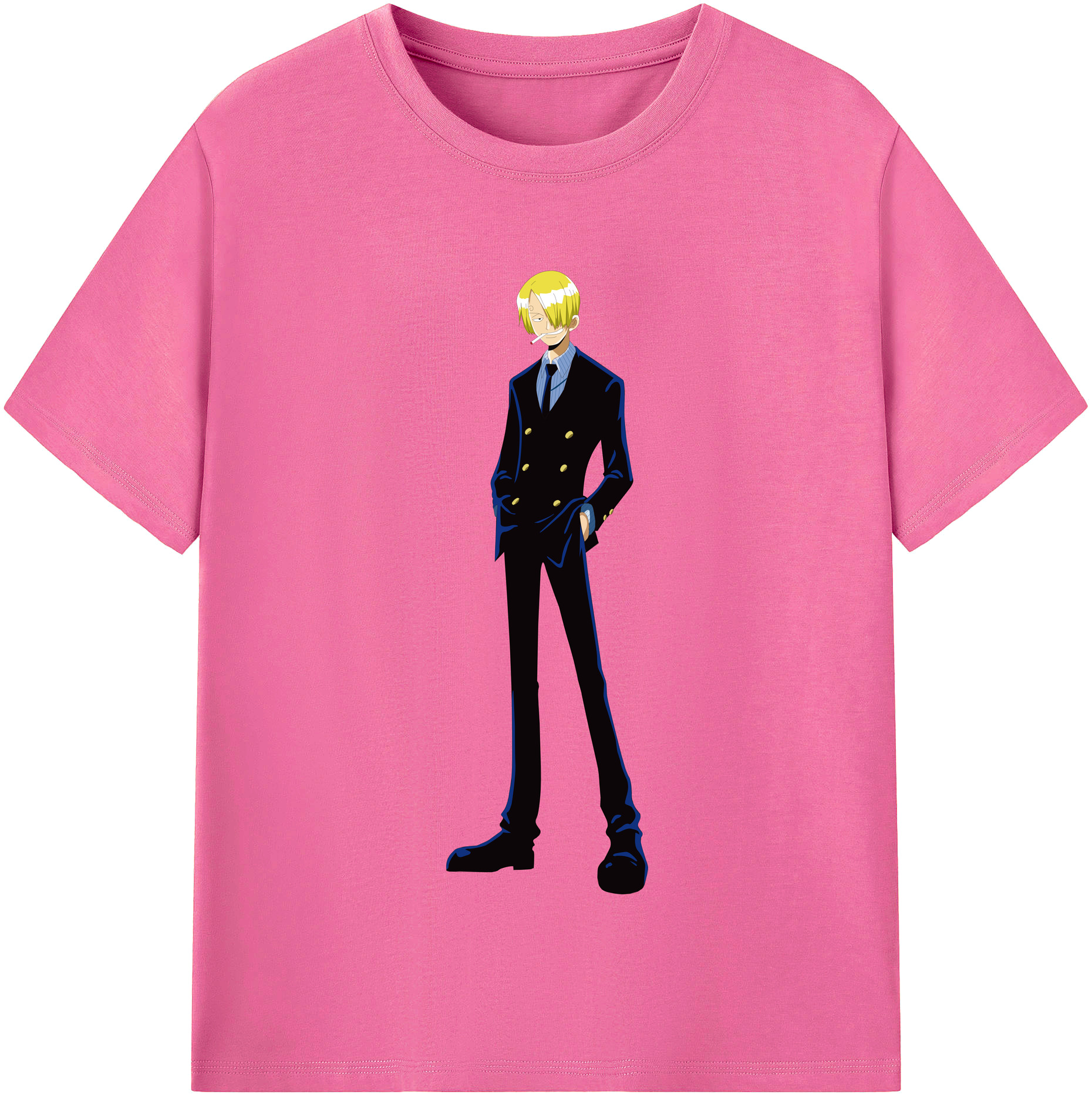 （画像用） ワンピース サンジ ONE PIECE Sanji レディースカジュアルプリントTシャツ（綿100％）